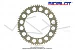 Couronne Bidalot - Aluminium 7075 Zicral - 66 dents - 415 - 8 trous - 176mm - Anodise Grise