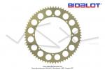 Couronne Bidalot - Aluminium 7075 Zicral - 68 dents - 415 - 8 trous - 176mm - Anodise Grise