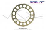 Couronne Bidalot - Aluminium 7075 Zicral - 72 dents - 415 - 8 trous - 176mm - Anodise Grise