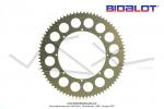 Couronne Bidalot - Aluminium 7075 Zicral - 78 dents - 415 - 8 trous - 176mm - Anodise Grise