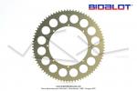Couronne Bidalot - Aluminium 7075 Zicral - 80 dents - 415 - 8 trous - 176mm - Anodise Grise