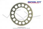 Couronne Bidalot - Aluminium 7075 Zicral - 74 dents - 415 - 8 trous - 176mm - Anodise Grise