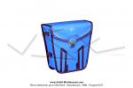 Sacoche  Chamrousse  C04 Bleue (finitions Bordeau) de guidon - Fixation par sangles - Spciales pour Mobylette Motobcane / Motoconfort MobyX X7