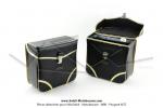 Sacoches  Prosac  P01 Noires - Finitions  liserets dors - Coins Noirs - Fixation  crochets - Spciales pour VloSoleX (la paire)
