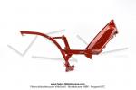 Cadre (Chssis) Rouge avec rservoir 5 Litres pour Peugeot 103 SPX Version Suisse