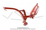 Cadre (Chssis) Rouge avec rservoir 5 Litres pour Peugeot 103 SPX Version Suisse