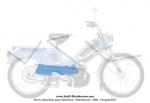Carnages (Capotages - Caches) latraux Bleus pour Mobylette Motobcane / MBK AV88 / 88 / 881 (la paire)