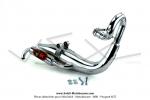 Pot d'chappement Turbokit - Chrom - Spcial 50cc pour Mobylette Motobcane / MBK 88 / 40 / 50 (AV7)
