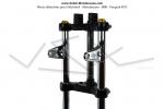 Fourche hydraulique aluminium EBR avec stabilisateurs Extra-fort + Rglage de tension des ressorts pour Mobylette Motobcane / MBK 51 / Peugeot 103
