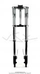 Fourche inverse - Chrome - 30mm - Comptition pour Peugeot 103 / Mobylette Motobcane / MBK 51