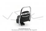 Selle Chopper Noire - srigraphie  Peugeot  blanche - dosseret Chrom - pour Peugeot 103