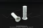 Poignes de guidon (Revtement) Blanches - PVC - Domino - Lg. 122mm (la paire)