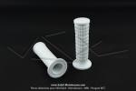 Poignes de guidon (Revtement) - DOMINO - embouts ronds - Blanches - PVC - Lg. 122mm (la paire)