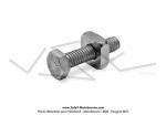 Boulon (Vis+crou carr) de pot d'chappement complte pour Peugeot 103