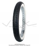 Pneu 2 3/4 x 17 (2.75-17)  flancs blancs - MITAS - B7 - 47J - TL / TT pour Mobylettes Motobcane / MBK 51 / Peugeot 103