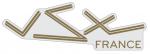Autocollant  VSX France  - (12x4cm) - Or / Dor