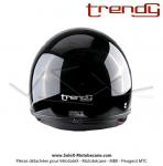 Casque Jet Noir Brillant - Trendy  Vintage T-100  - Taille XS