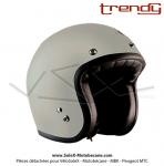 Casque Blanc Crme Nacr - Trendy T-102 - Taille L