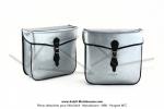 Sacoches  Prosac  P03 - Gris mtallis - Finitions noires - Fixation par sangles - pour Mobylettes Motobcane / MBK / Peugeot / VloSoleX (la paire)