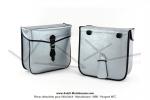 Sacoches  Prosac  P03 - Gris mtallis - Finitions noires - Fixation par sangles - pour Mobylettes Motobcane / MBK / Peugeot / VloSoleX (la paire)