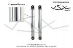 Amortisseurs arrires cannels - Alu poli miroir - Lg. 276.5mm - pour Mobylette Motobcane Motoconfort MBK 88 / 85 (la paire)