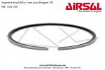 Segment Airsal - 40 x 1mm - Chrom - Ergotage interne - pour Peugeot 103 SP LC / SPX LC / RCX LC / XP LC Liquide H2O LC (x1 pc)