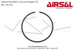 Segment Airsal - 40 x 1mm - Chrom - Ergotage interne - pour Peugeot 103 SP LC / SPX LC / RCX LC / XP LC Liquide H2O LC (x1 pc)