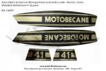Autocollants de rservoir (Monogrammes) et de bote  outils - Marrons / Dors - Officiels Motobcane - pour Mobylettes Motobcane 41 (la paire)