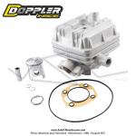 Cylindre / Piston / Culasse (Kit) Doppler ER1 - G2 - 40mm - 50cc - 5 transferts - chappement  boosters pour Peugeot 103 SP LC / SPX LC / RCX LC Liquide H2O 