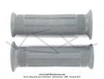 Poignes de guidon (Revtements) - Gris - Mini Targa - 22/24 - Lg. 120mm - pour Mobylettes Motobcane / MBK / Peugeot (la paire)