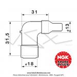 Capuchon de bougie antiparasites NGK LB10EH (8351)