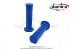 Poignes de guidon (Revtement) - DOMINO - embouts carrs - Bleues - PVC - Lg. 122mm (la paire)