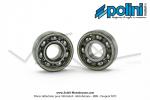 Pack de 2 Roulements de vilebrequin 6302 (16x42x13) Renforcs - Anti-vibrations - NKE / SKF - Polini - pour Mobylette Motobcane / MBK 51 (AV10) (le jeu)