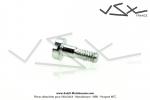 Vis de fixation d'enjoliveur chrom de rservoir  monogramme Ttes de Gaulois - M3x0.6 - Lg.9mm - pour Mobylette Motobcane / Motoconfort AV65 / AV68 / AV85 / AV88 / AV89 (enjoliveurs arrondis) (x1pc)