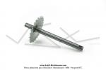 Axe de pdalier - Zingu blanc - 24 dents - pour Peugeot 103 SP / MVL / 104