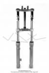 Fourche Aluminium - Grise - Frein  tambour - 30mm - EBR - pour Peugeot 103 / Mobylette Motobcane / MBK 51