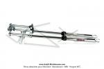 Fourche - Chopper - Chrome - 860mm - avec pattes de phare standard - EBR - pour Peugeot 103