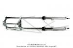 Fourche - Chopper - Chrome - 860mm - avec pattes de phare standard - EBR - pour Peugeot 103