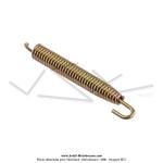 Ressort de pot d'chappement - 10 x Lg. 90mm - Or - avec attache pivotante (x1 pc)