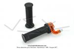 Poigne de gaz - Tirage rapide - revtement noir - Finition Alu Polie pour Mobylette Motobcane / MBK 51 / Peugeot 103