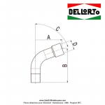 Coude / tube passe-cble - coud  49 - pour carburateurs Dell'Orto SHA