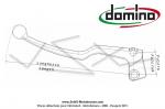 Levier de frein droit - Alu noir - Domino - pour Peugeot 103 SPX / RCX / FOX L