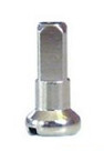 Ecrou de rayon 2mm - Laiton nickel - 14G - Lg.14mm (x1 pc)
