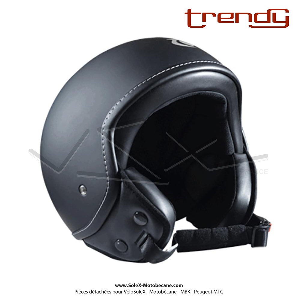 Casque Jet Dark Noir Mat Trendy T 101 Taille Xl Accessoires Pour Solex Casques Lunettes Pieces Pour Velosolex Solex Motobecane