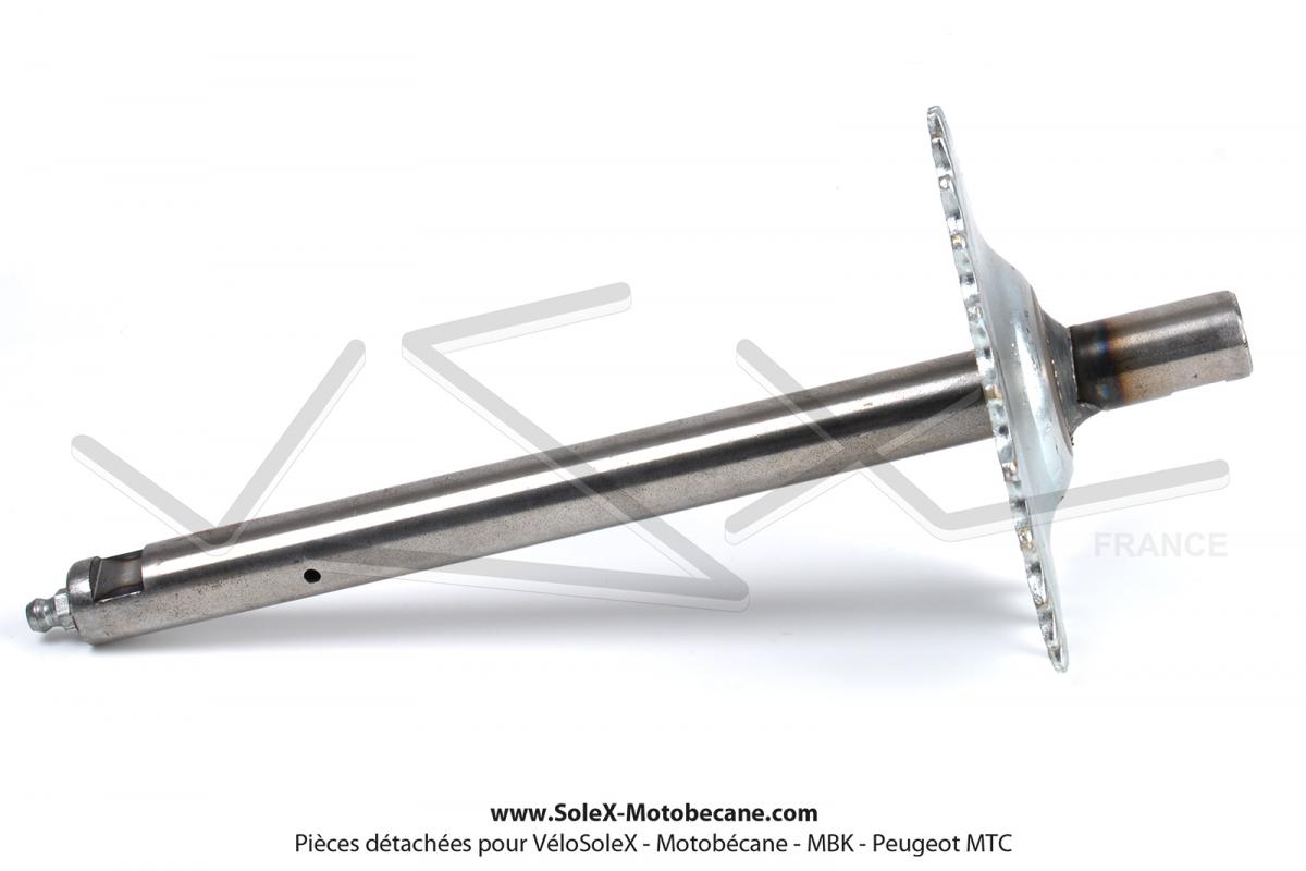 Axe de pédalier Zingué 24 dents pour Peugeot 103 SP / MVL / 104