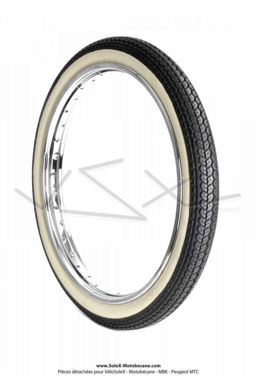 Pneu 2 1 4 X 18 2 25 18 A Flancs Blanc Creme Rapido Vsx Pour
