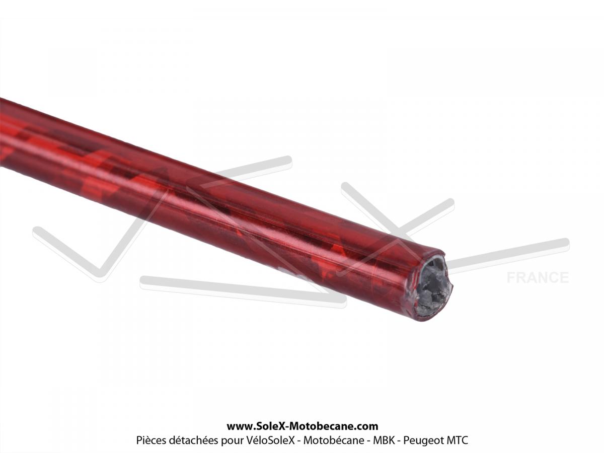 Kit Gaine Et Câble D'accélérateur Rouge Pour Motobecane/Solex - Pour Réparation Et Restauration