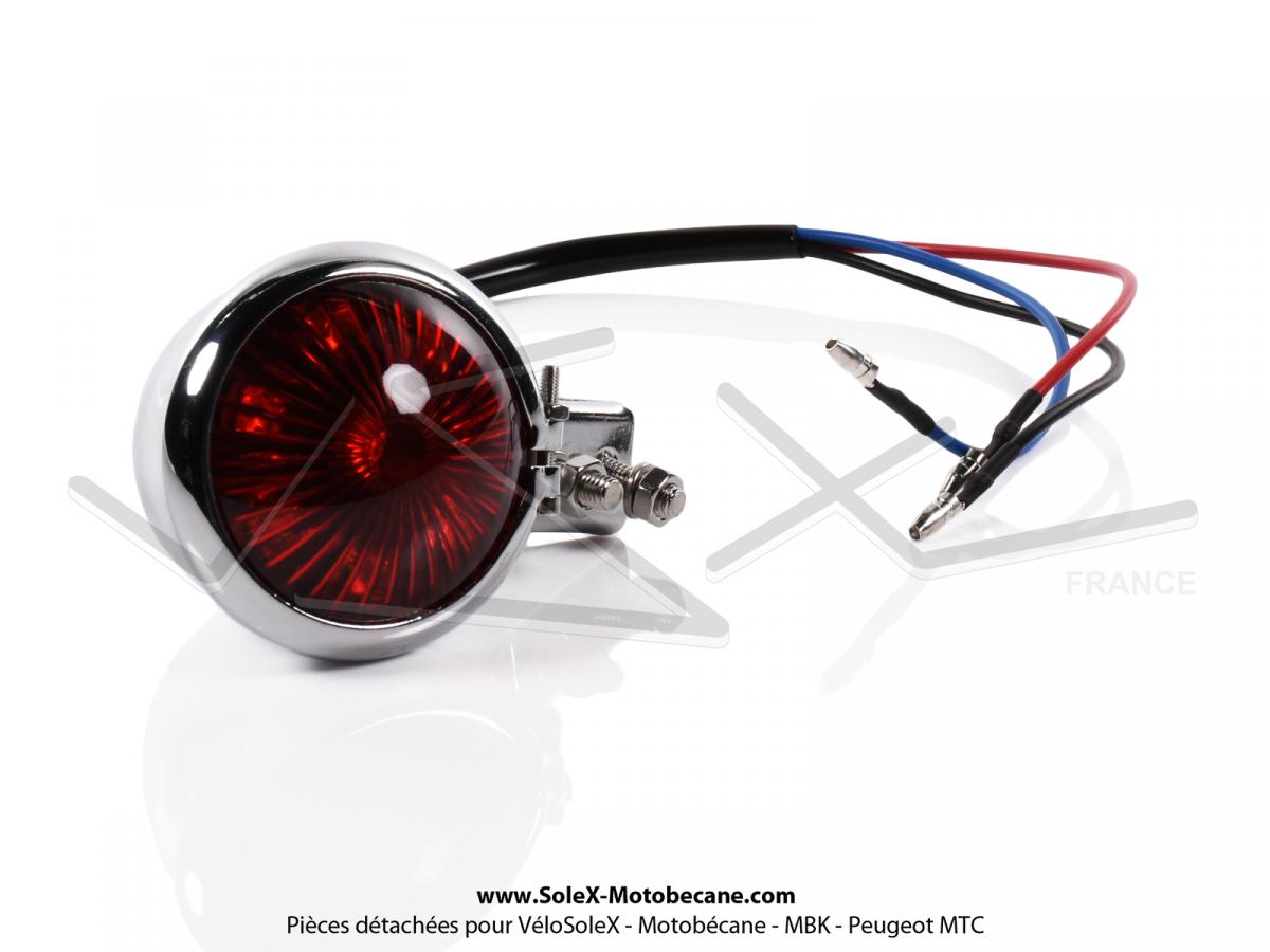 Feu Arrière Rond Moto 12V - Feu Stop Universel Pour Moto, Quad, VTT (rouge, Métal/plastique)