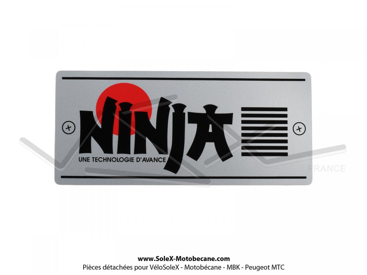 Autocollant Ninja - Effet plaque aluminium - 150x62mm - Partie