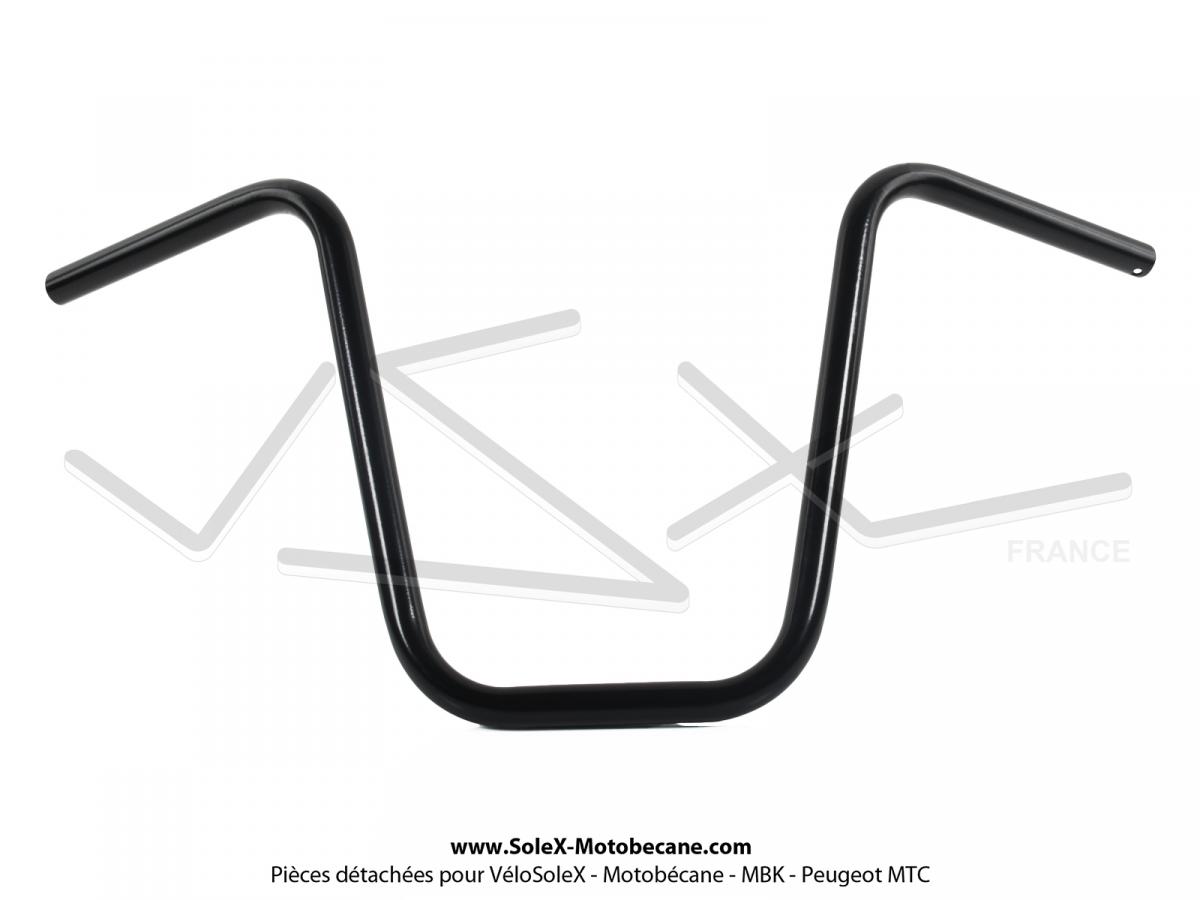 Guidon noir Chopper H. 305mm pour Peugeot 103 Mobylettes Motobecane MBK 51 Partie Cycle Pieces pour Mobylettes MOTOBECANE MBK Solex Motobecane